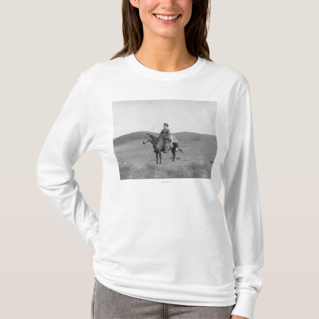 Man on Horse with Slain Antelope Photograph T-Shirt (Front)