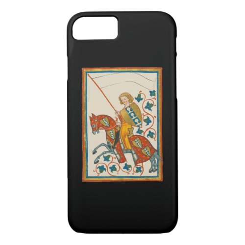 Man on Horseback 14th Century Codex Manesse iPhone 87 Case