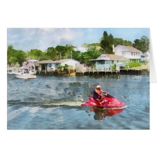 Man on Jet Ski Cards (Front Horizontal)
