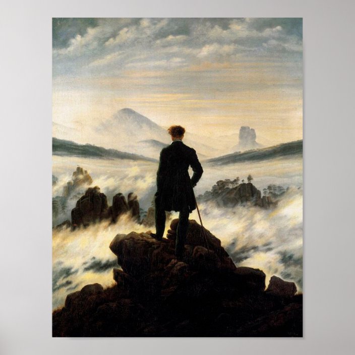 Man On Mountain Top Vintage Poster Zazzle Com