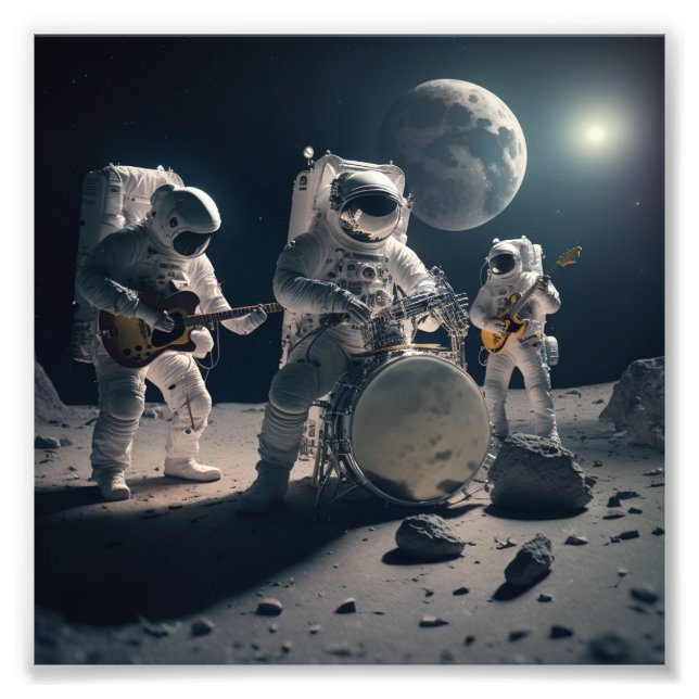 Man on the moon band photo print (Front)