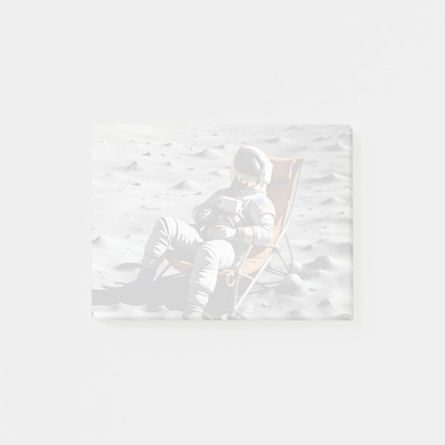 Man on the moon post-it notes (Front)