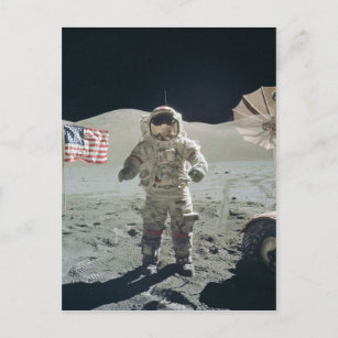 Man on the moon postcard