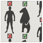 man or bear feminist meme black fabric