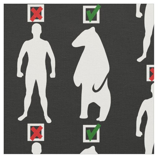 man or bear feminist meme white fabric