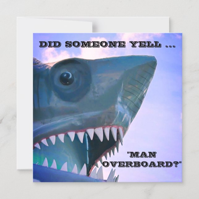 MAN OVERBOARD SHARK CRUISE DOOR MAGNET (Front)