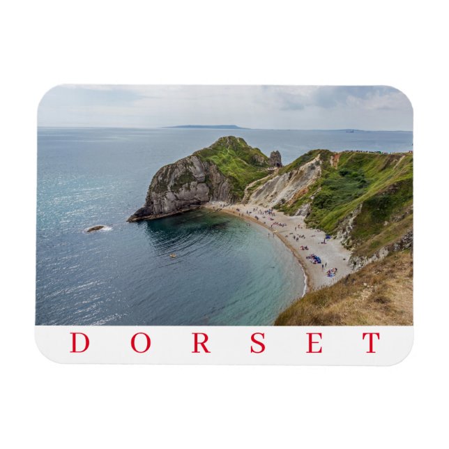 Man O'War Beach view Dorset fridge magnet (Horizontal)