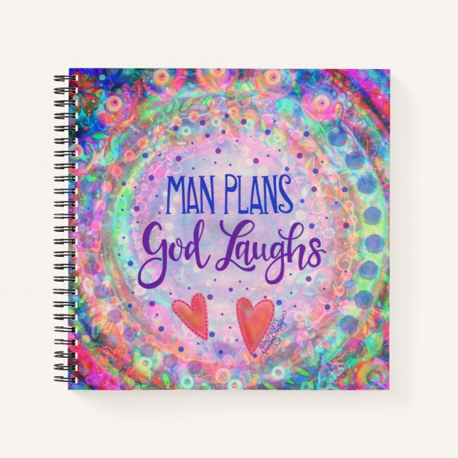Man Plans God Laughs Pretty Inspirivity journal (Front)
