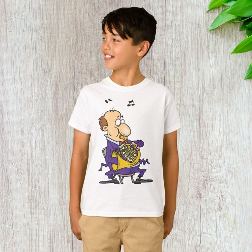 Man Playing A French Horn T_Shirt