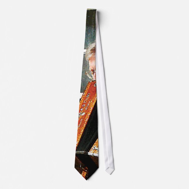 Man Playing Accordion Neck Tie (Front)