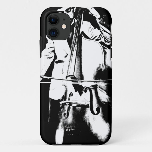 Man Playing contrabass Case-Mate iPhone Case (Back)