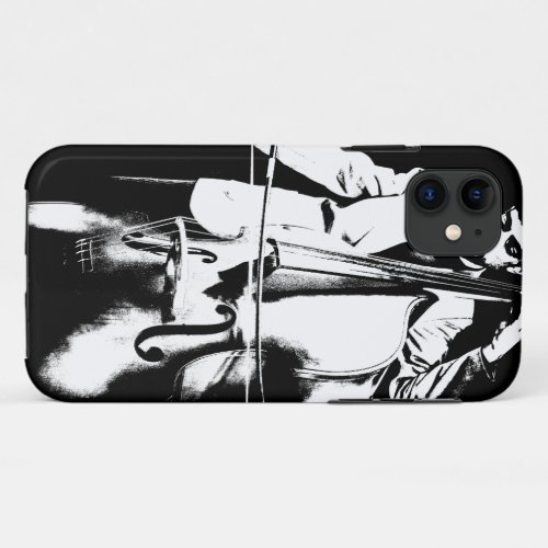 Man Playing contrabass iPhone 11 Case