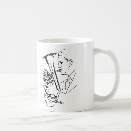 Man Playing Euphonium Musical Instrument Coffee Mug