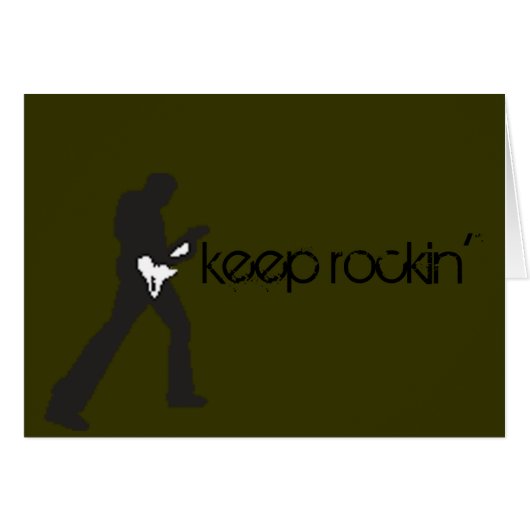 Man Playing Guitar Silhouette Cards (Front Horizontal)