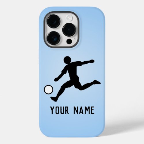 Man Playing Soccer _ League Footballer custom Case_Mate iPhone 14 Pro Case