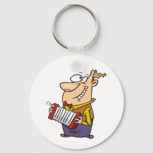 Man Playing The Accordion Keychain