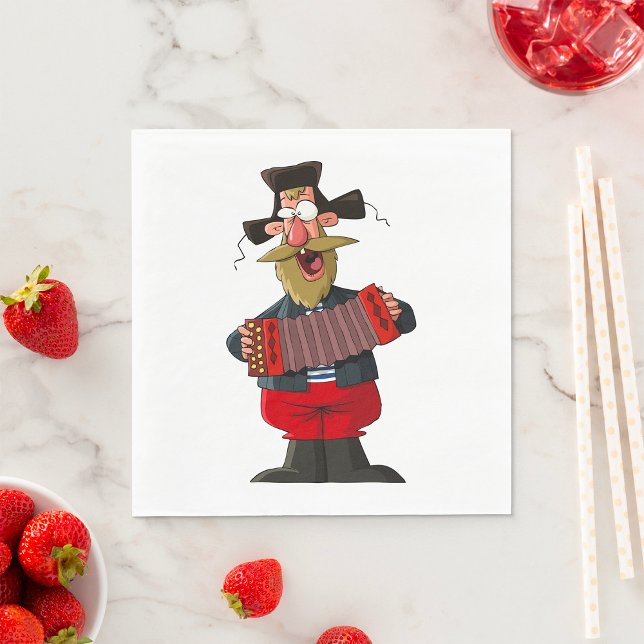 Man Playing The Accordion Napkins (Creator Uploaded)