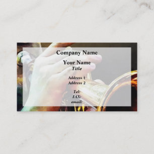 Man Playing Trumpet Business Card