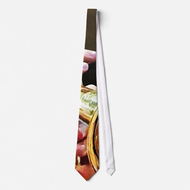 Man Playing Trumpet Neck Tie (Front)