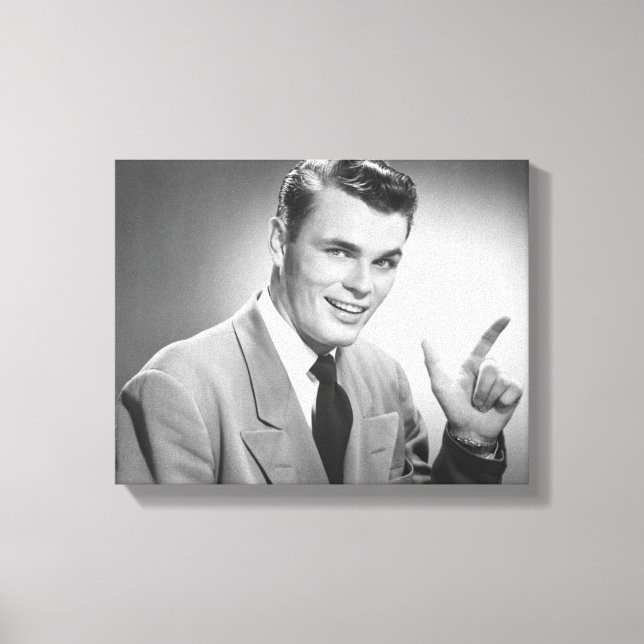 Man Pointing 2 Canvas Print (Front)