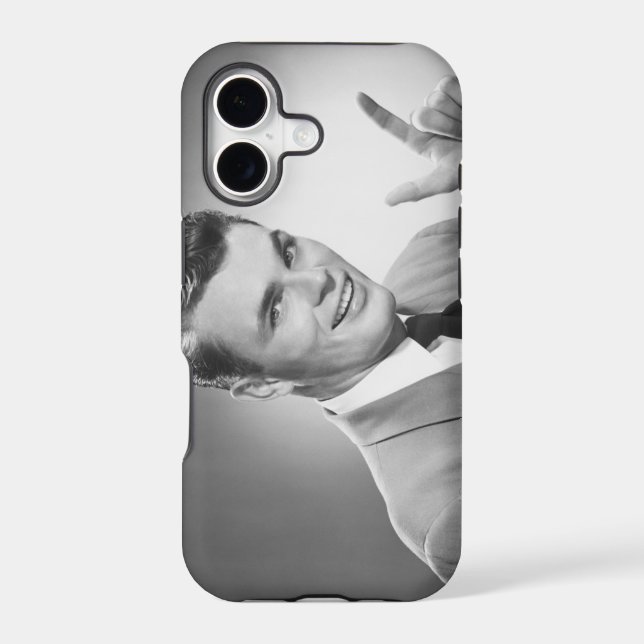 Man Pointing 2 Iphone Case (Back)