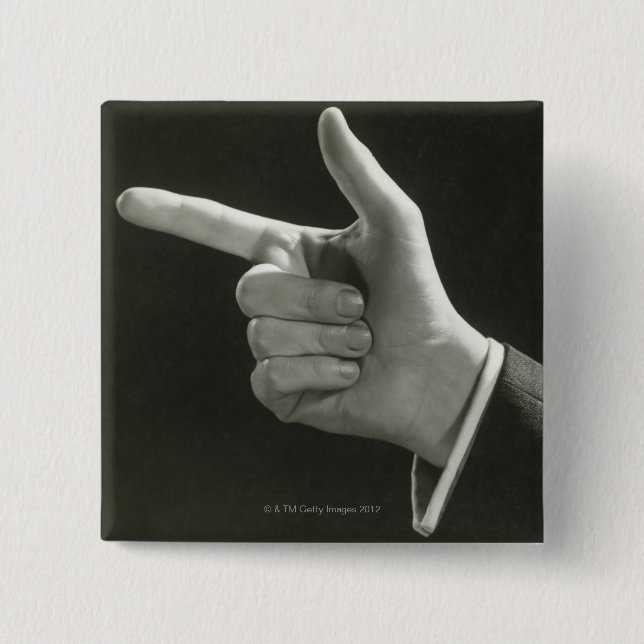 Man Pointing Button (Front)