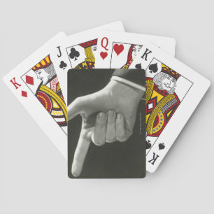 Man Pointing Poker Cards