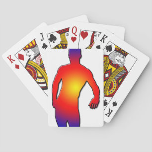Man Posing Poker Cards