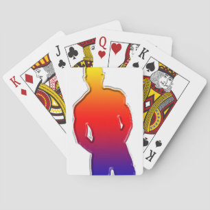 Man Posing Poker Cards