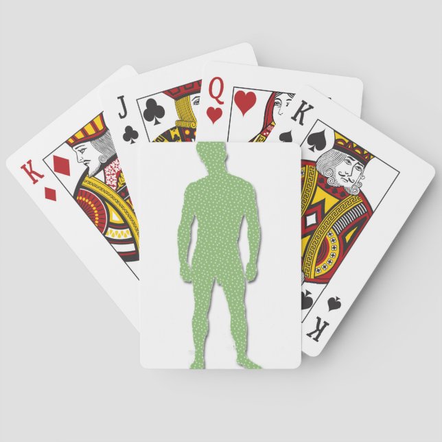 Man Posing Poker Cards (Back)