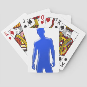 Man Posing Poker Cards