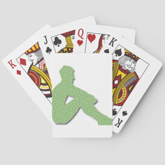 Man Posing Poker Cards (Back)