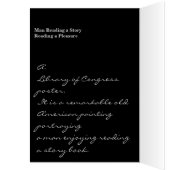 Man Reading a Story Cards (Inside (Left))