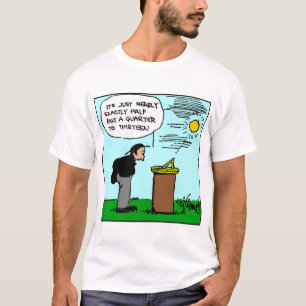 Man Reading a Sundial t-shirt (Rube Goldberg art)