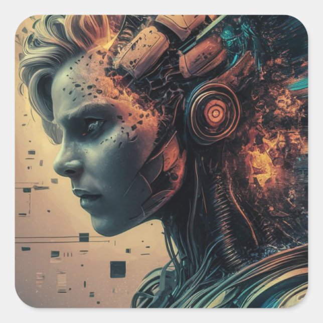 Man Robot Stickers (Front)