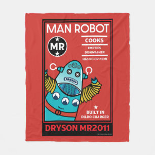 Man Robot The Perfect Man Fleece Blanket