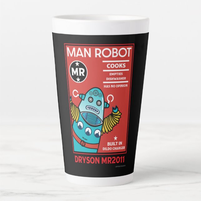Man Robot The Perfect Man   Latte Mug (Front)