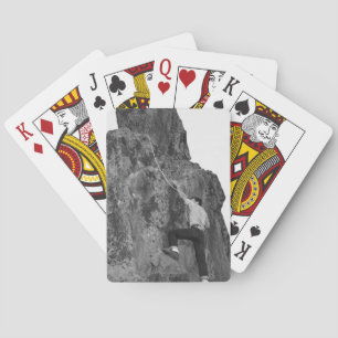 Man Rock Climbing Poker Cards