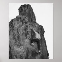 Man Rock Climbing