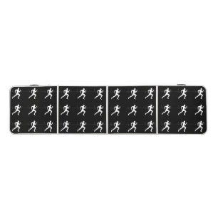 Man Runners Silhouette HeartBeat Line Black Beer Pong Table
