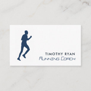 Man Running, Athletics Sportsperson, Sports Coach Business Card