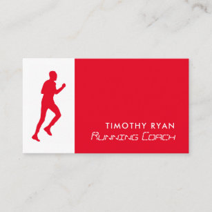 Man Running, Athletics Sportsperson, Sports Coach  Business Card