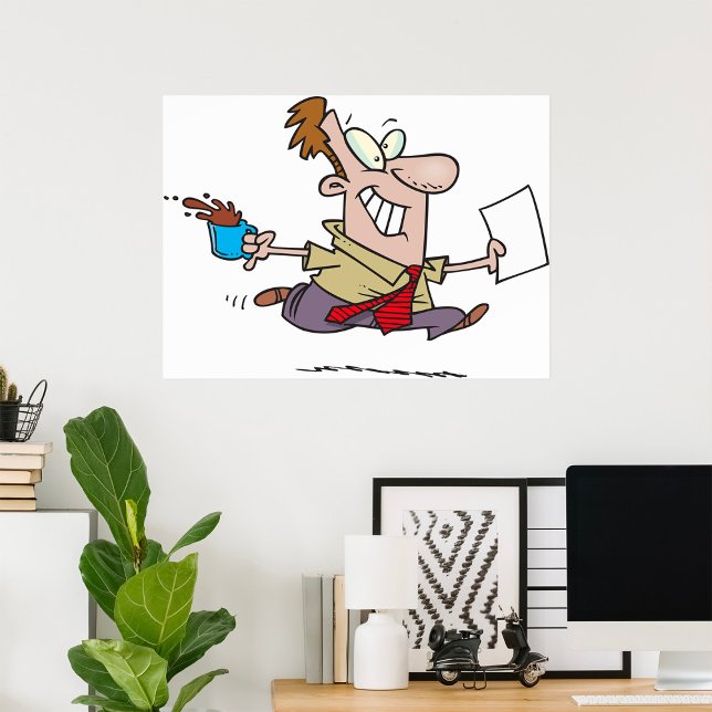 Man Running With Coffee Poster (Creator Uploaded)