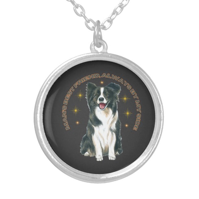 Man’s best Friend, always by my side Silver Plated Necklace (Front)