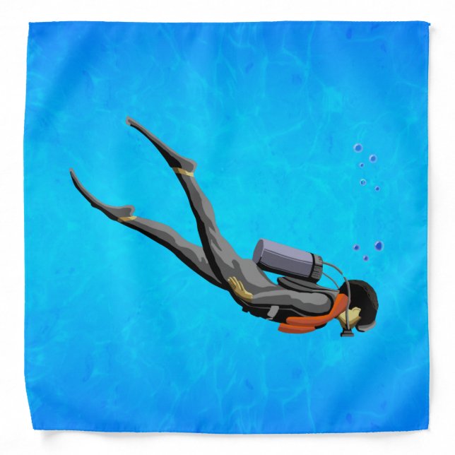 Man SCUBA Diving Bandana (Front)