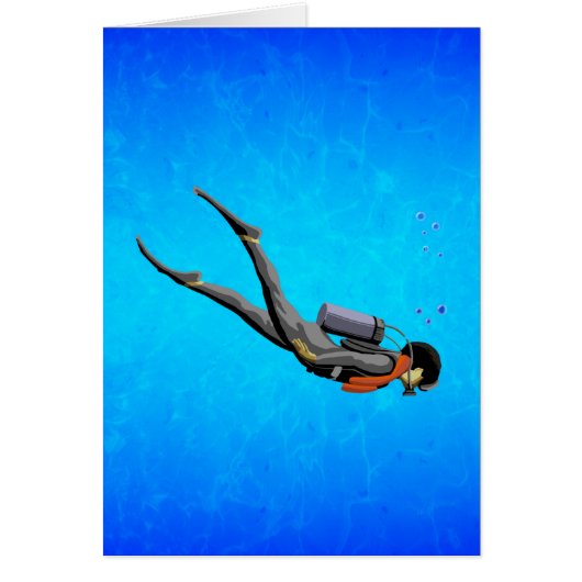 Man SCUBA Diving Cards (Front)