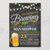 Cornhole and Beer Baby Shower Invitation