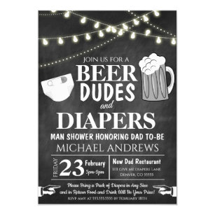 dudes and diapers invitations