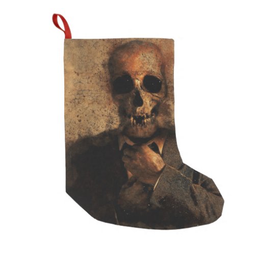 Man skull background texture death small christmas stocking