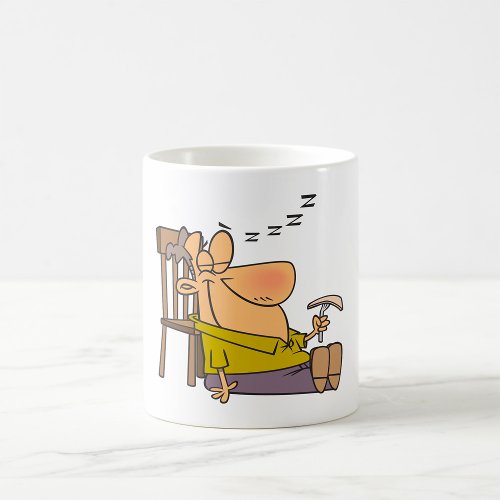 Man Sleeping With Food Coffee Mug